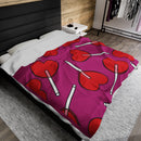 HEART LOLLY Velveteen Plush Blanket