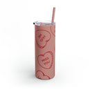 Hearts Skinny Matte Tumbler, 20oz