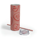 Hearts Skinny Matte Tumbler, 20oz