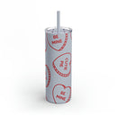 Hearts Skinny Matte Tumbler, 20oz