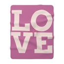 LOVE Sherpa Fleece Blanket