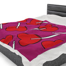 HEART LOLLY Velveteen Plush Blanket