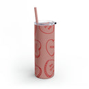Hearts Skinny Matte Tumbler, 20oz