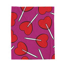 HEART LOLLY Velveteen Plush Blanket