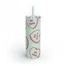 Hearts Skinny Matte Tumbler, 20oz