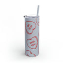 Hearts Skinny Matte Tumbler, 20oz