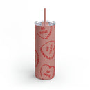 Hearts Skinny Matte Tumbler, 20oz