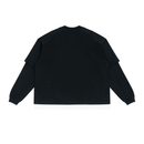 POWER paneled color block long sleeve tee, detail view