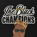BIGGIE black tee by IMUSKOP print close-up