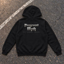 Playground Myth Full Chrome Gothic Hoodie — flat-lay