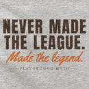 Playground Myth Never Made The League Hoodie — print close-up