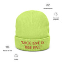 SHOE LOVE Ribbed knit beanie