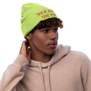 SHOE LOVE Ribbed knit beanie
