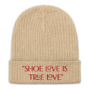 SHOE LOVE Ribbed knit beanie