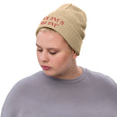 SHOE LOVE Ribbed knit beanie