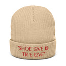 SHOE LOVE Ribbed knit beanie