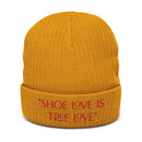 SHOE LOVE Ribbed knit beanie