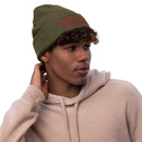 SHOE LOVE Ribbed knit beanie