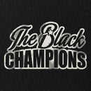 The Black Champions TBC tee – print close-up