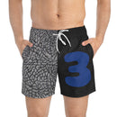 Cement 3 (BLUE) Swim Trunks