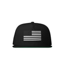Classic Flag Snapback ( black white silver) black flag