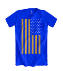 Classic Flag Royal Tshirt (Gold White)