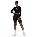 Rose  long-sleeve crop top