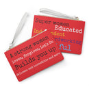 "A strong woman" Clutch Bag