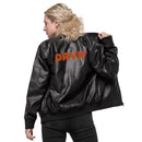 DRVN Leather Bomber Jacket