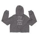 GIRLS JUST WANNA HAVE FUND$ Crop Top Hoodie