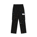 Painted Cargo Pants Mens Drawstring Wide Leg