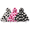 Cute Heart-shaped Print Lambswool Winter Jacket