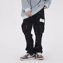 Painted Cargo Pants Mens Drawstring Wide Leg
