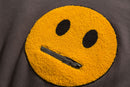 GONTHWID Zipper Pocket Smile Face Patchwork Hoodie