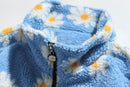 Daisy Print Fleece Full Zip up