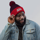 Black Champion Pom-Pom Beanie