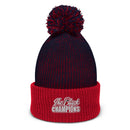 Black Champion Pom-Pom Beanie