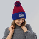 Black Champion Pom-Pom Beanie