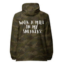 "Walk a mile in my Sneakers" zip up windbreaker
