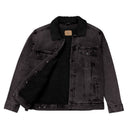 STAY WEIRD denim sherpa jacket