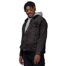 STAY WEIRD denim sherpa jacket